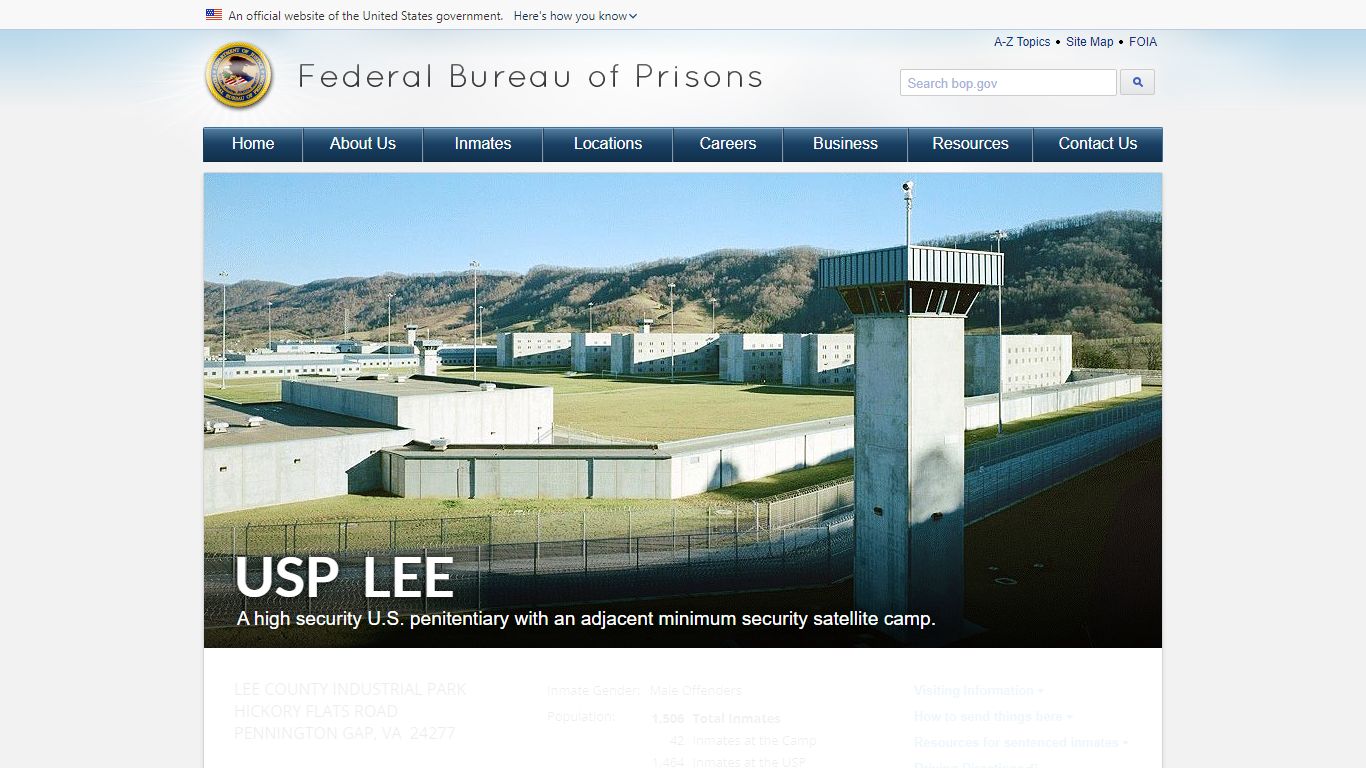 USP Lee - Federal Bureau of Prisons